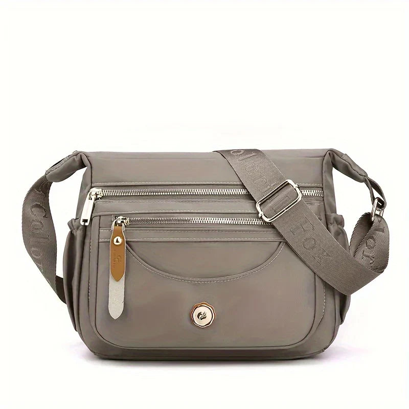 All-Match Casual Solid Color Women's Versatile Hobo Bag with Zipper Shoulder