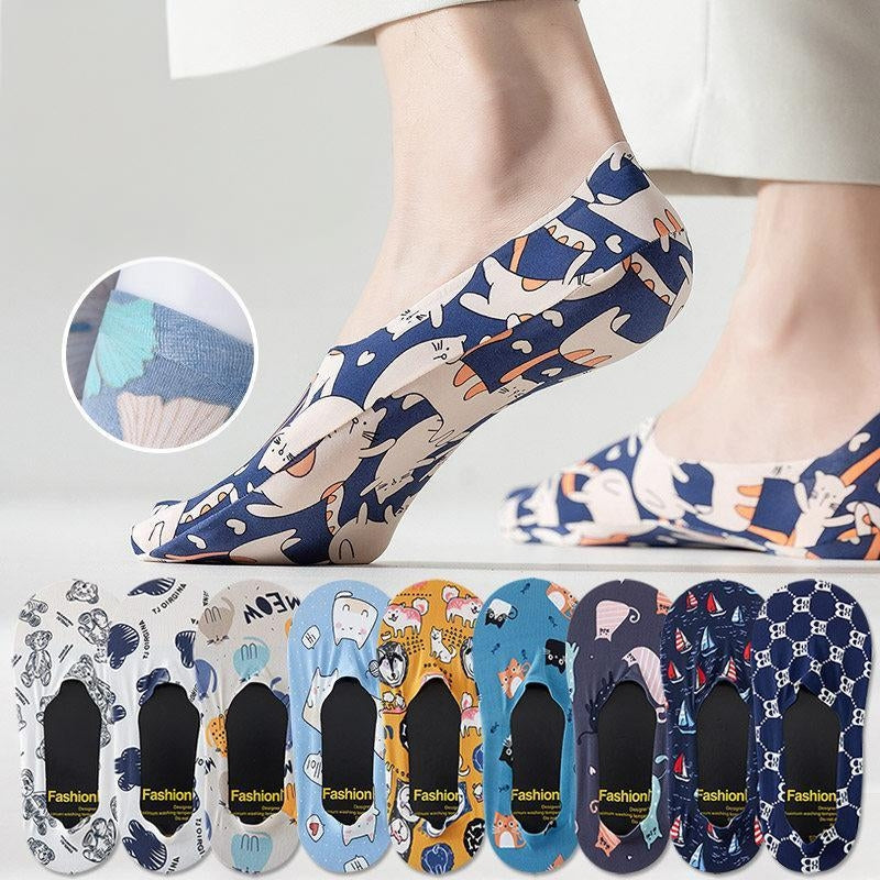 HappyStride Character-Print No-Show Socks