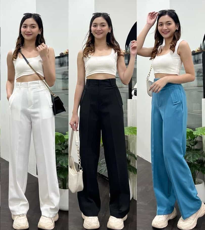 SALE LIVE !! π₯π (PACK - 3) Straight-leg pants with horizontal pockets