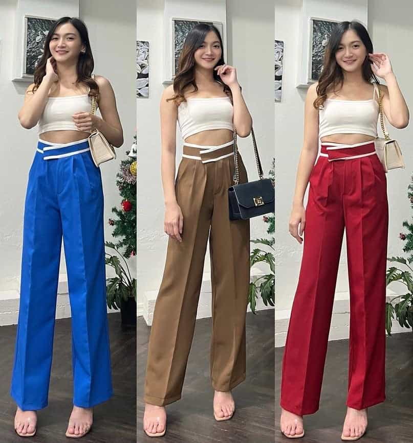 SALE LIVE !! π₯π (PACK - 3) Straight-leg pants with horizontal pockets