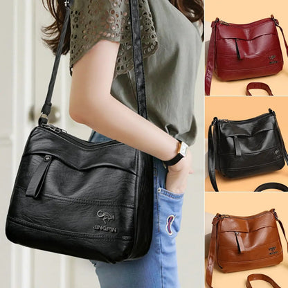 Retro Large Capacity Multi Layer Shoulder Bag