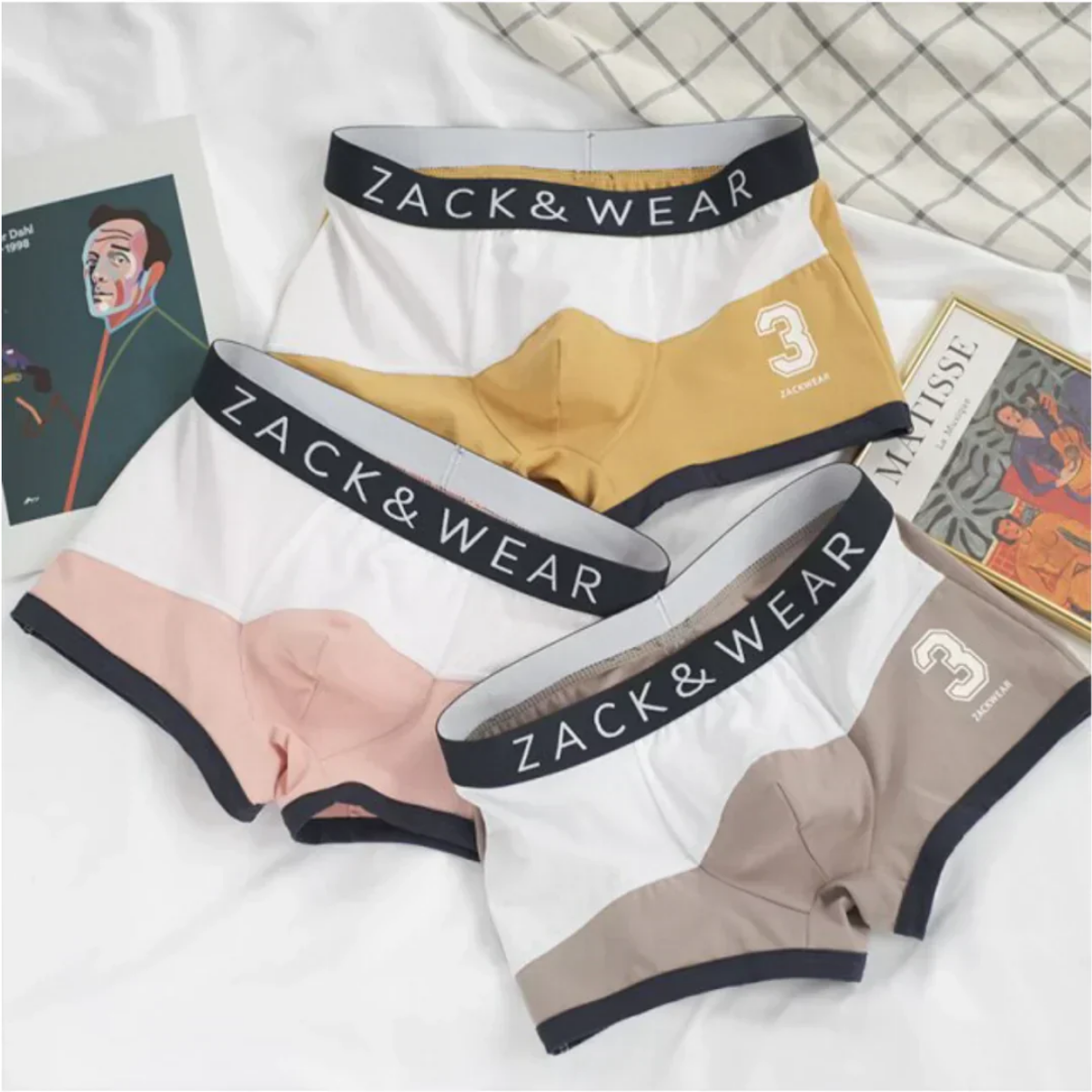 Pack Of 8 | Cotton Letter Printed Men Boxer Underwear