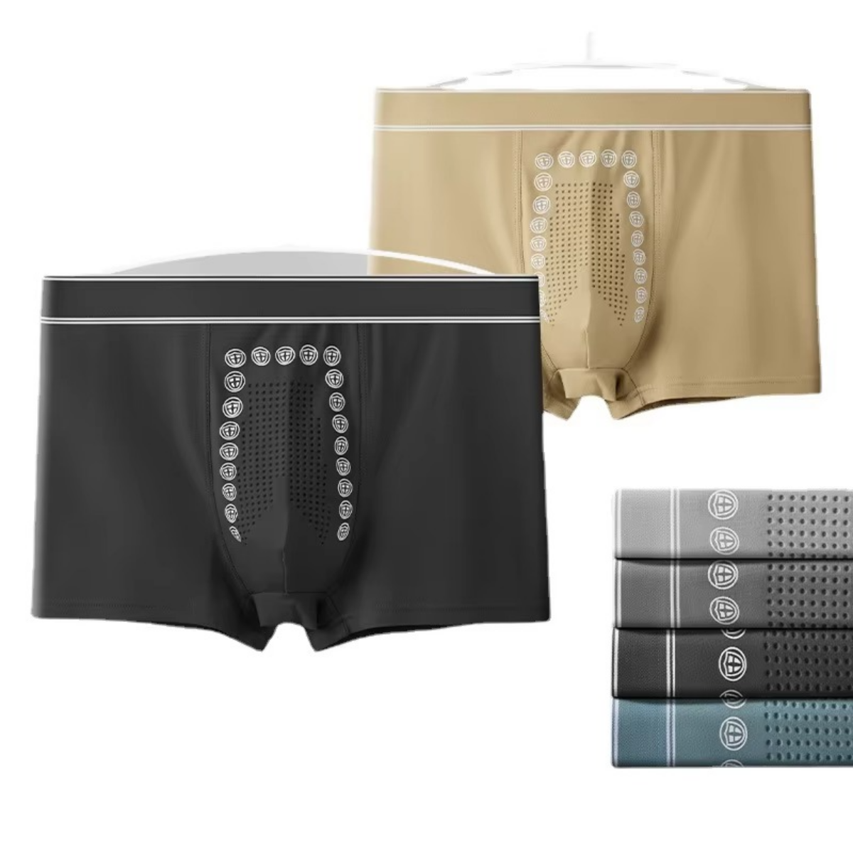 (10-Pack) Magnetic Therapy Men’s Boxer Briefs – Bamboo Comfort & Energetic Support | U-10