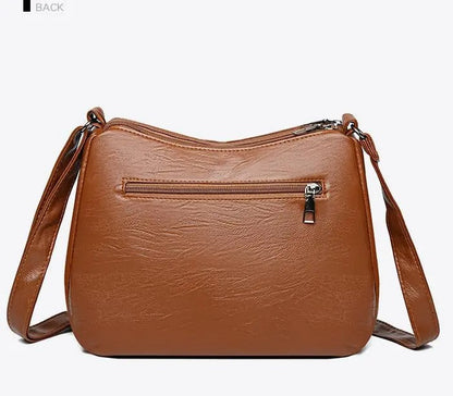 Retro Large Capacity Multi Layer Shoulder Bag