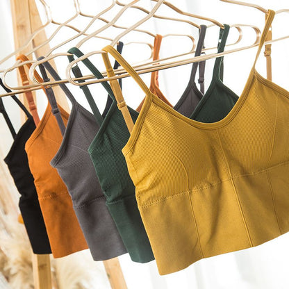 U-Neck Backless Camisole with Built-in Bra