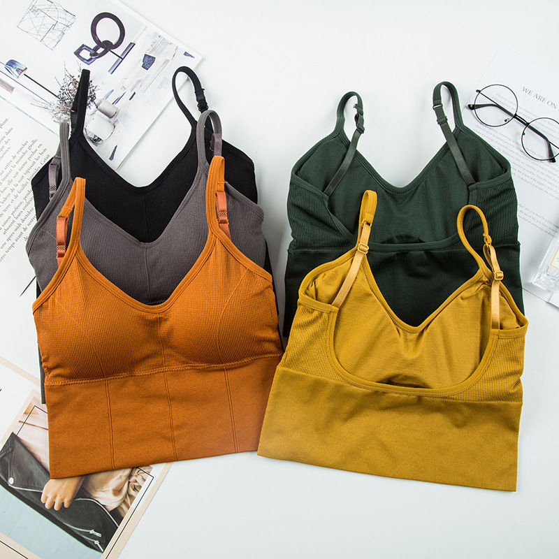 U-Neck Backless Camisole with Built-in Bra