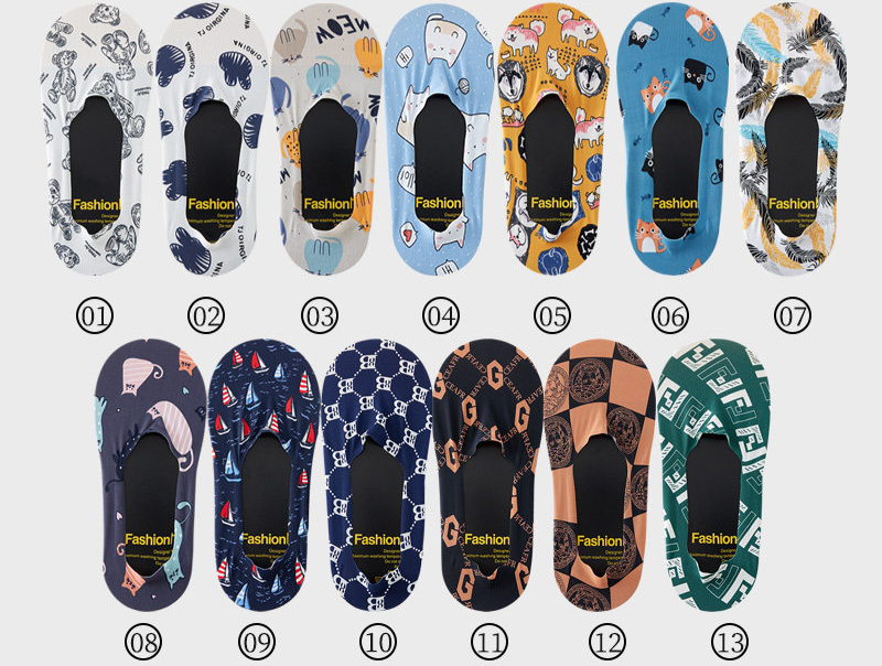 HappyStride Character-Print No-Show Socks