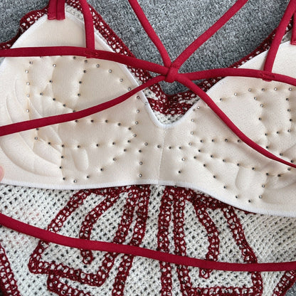 Luxe Bow Pearl Crochet Top