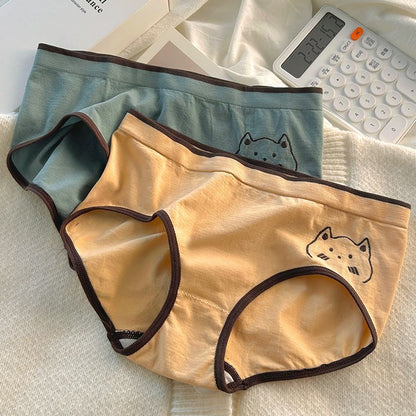 Cozy Cat Embroidered Briefs