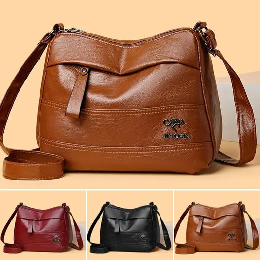 Retro Large Capacity Multi Layer Shoulder Bag