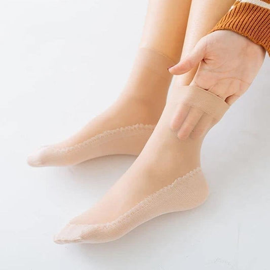Silk Anti-Slip Socks (6 Pairs / Set)